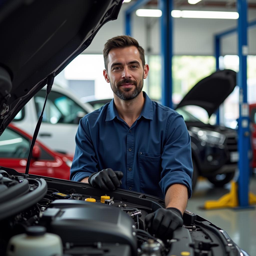 Certified Technician Working in an Approved Auto Repair Shop