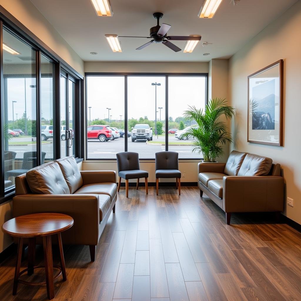 Comfortable Customer Waiting Area at Apra Auto Service Center