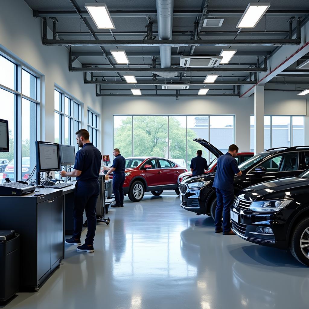 Modern and Clean Arlong Auto Service Center Interior