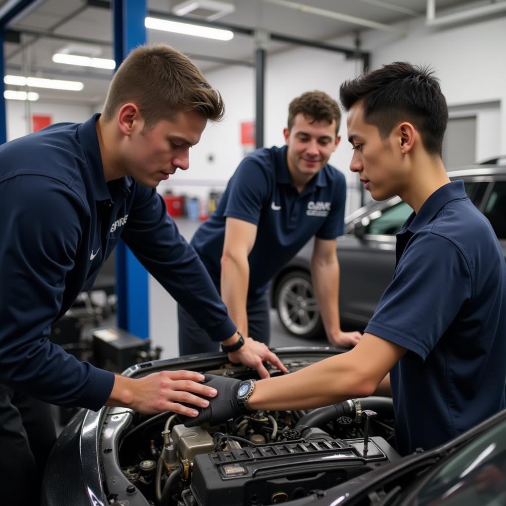 Hands-on Training at Auto School