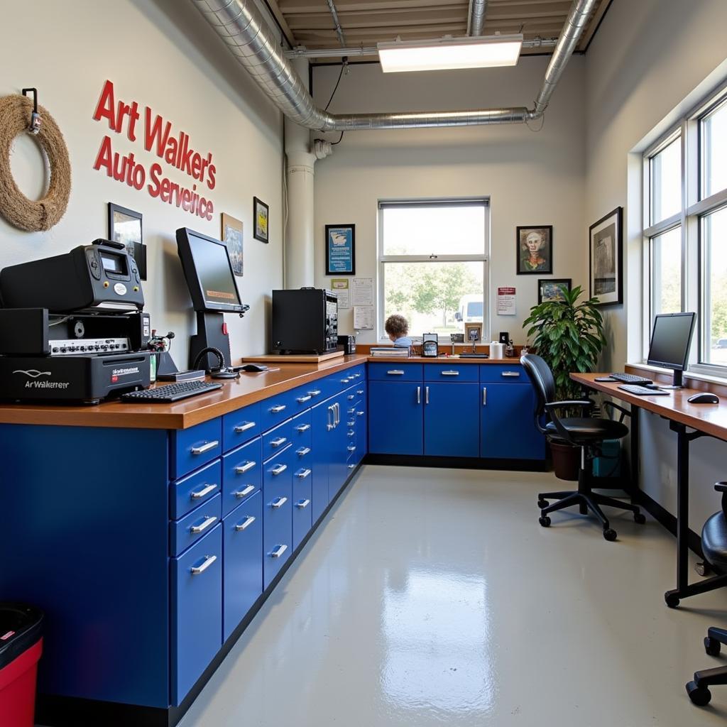 Modern and clean auto service shop interior at Art Walker's Auto Service