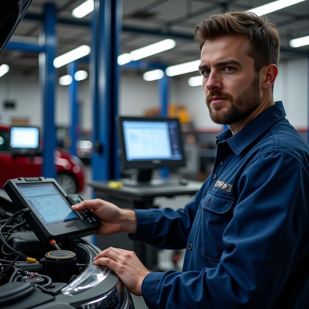 Modern Diagnostic Tools in an Arya Auto Service Center