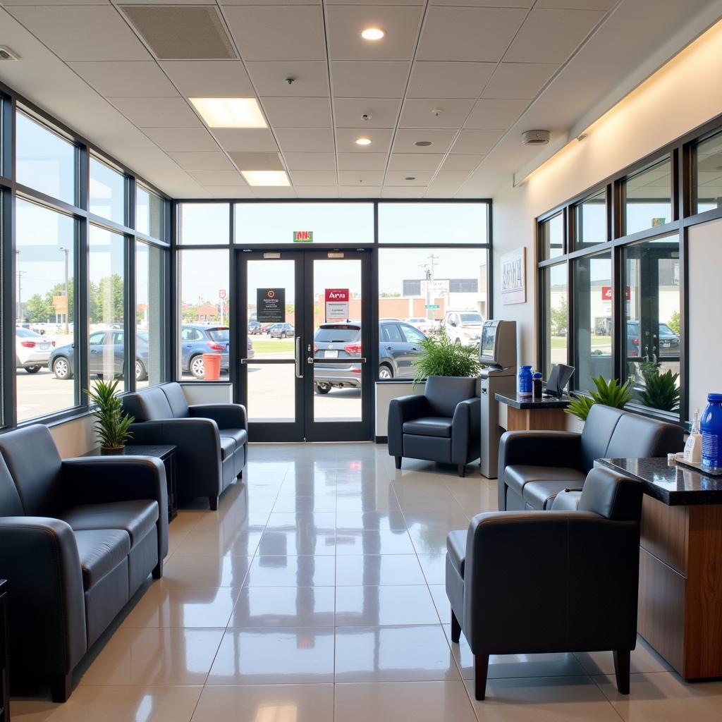 Comfortable Customer Waiting Area at an Arya Auto Service Center