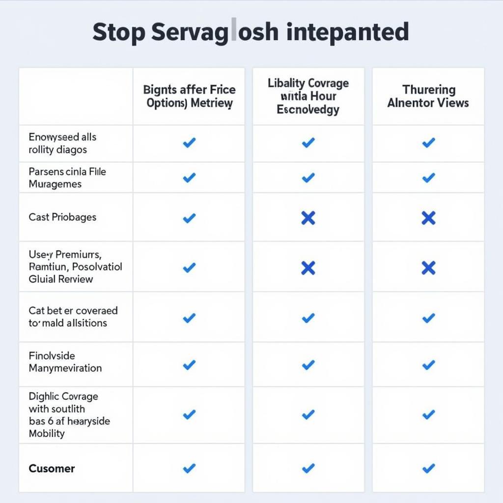 ASAP Auto Insurance Comparison Chart