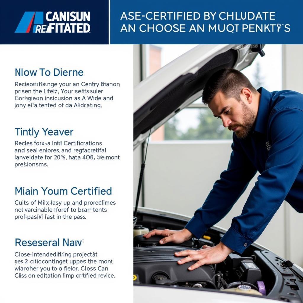 ASE Certified Mechanic Working on a Car