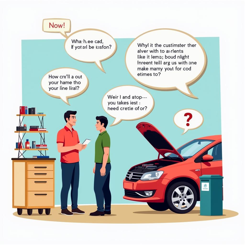 Customer Asking Questions to Auto Mechanic