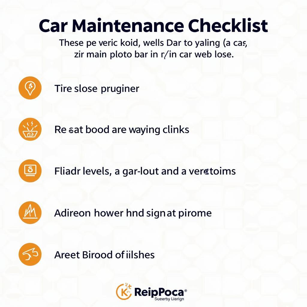 ASP Auto Service Car Maintenance Checklist