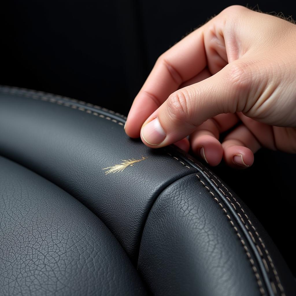 Assessing Leather Car Seat Scratch Damage