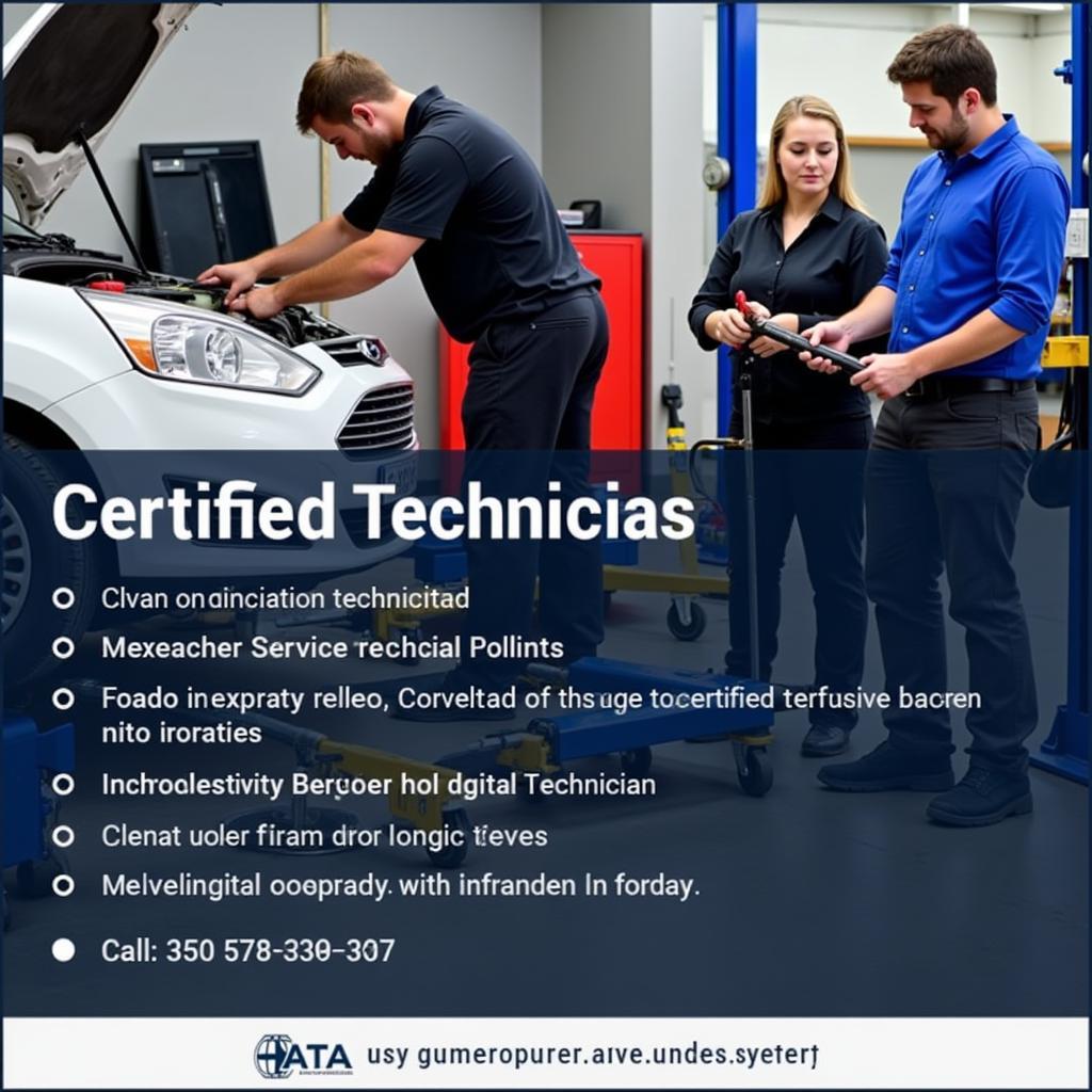 ATA Auto Services Ltd. Certified Technicians Working on a Car