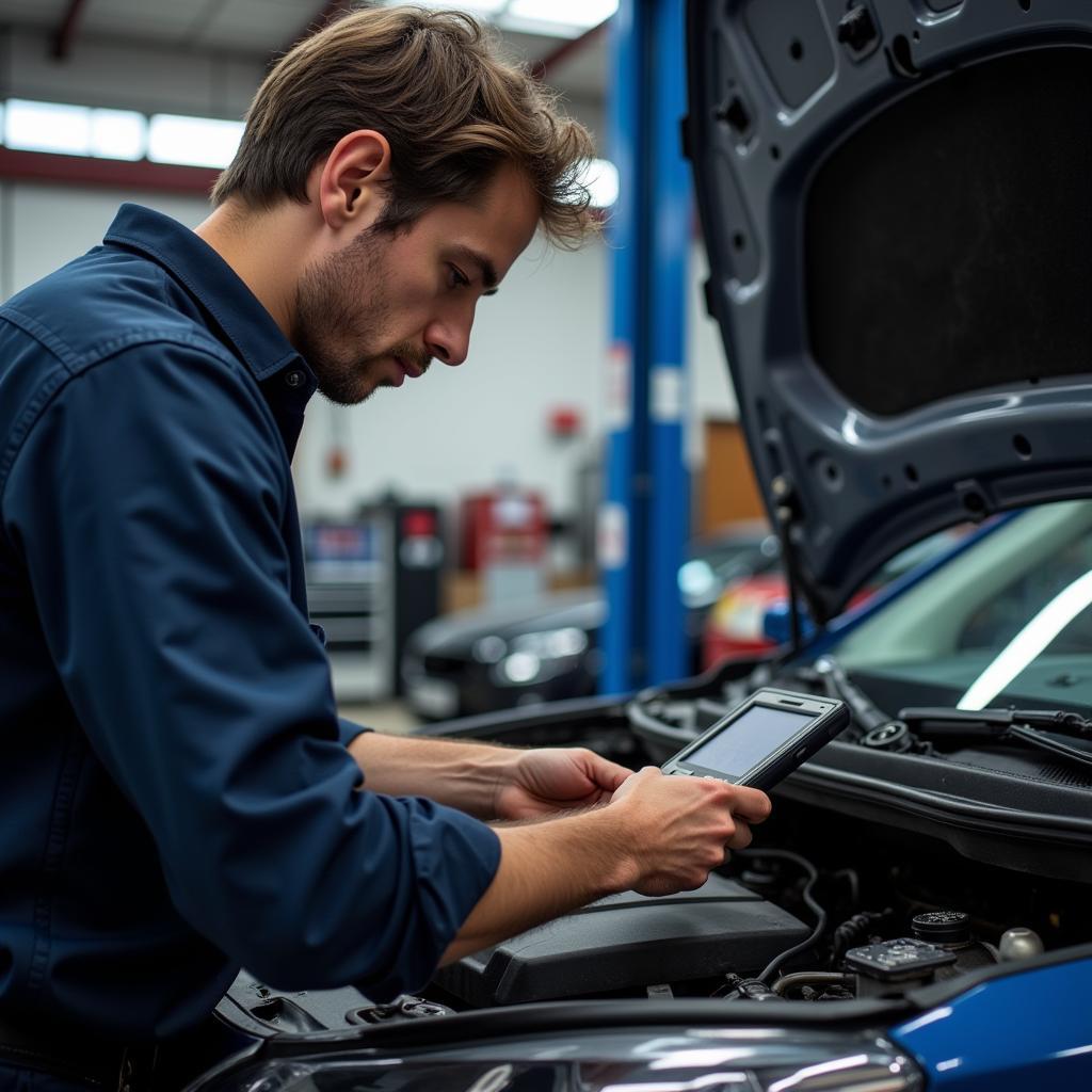 Athens Auto Service Mechanic Working