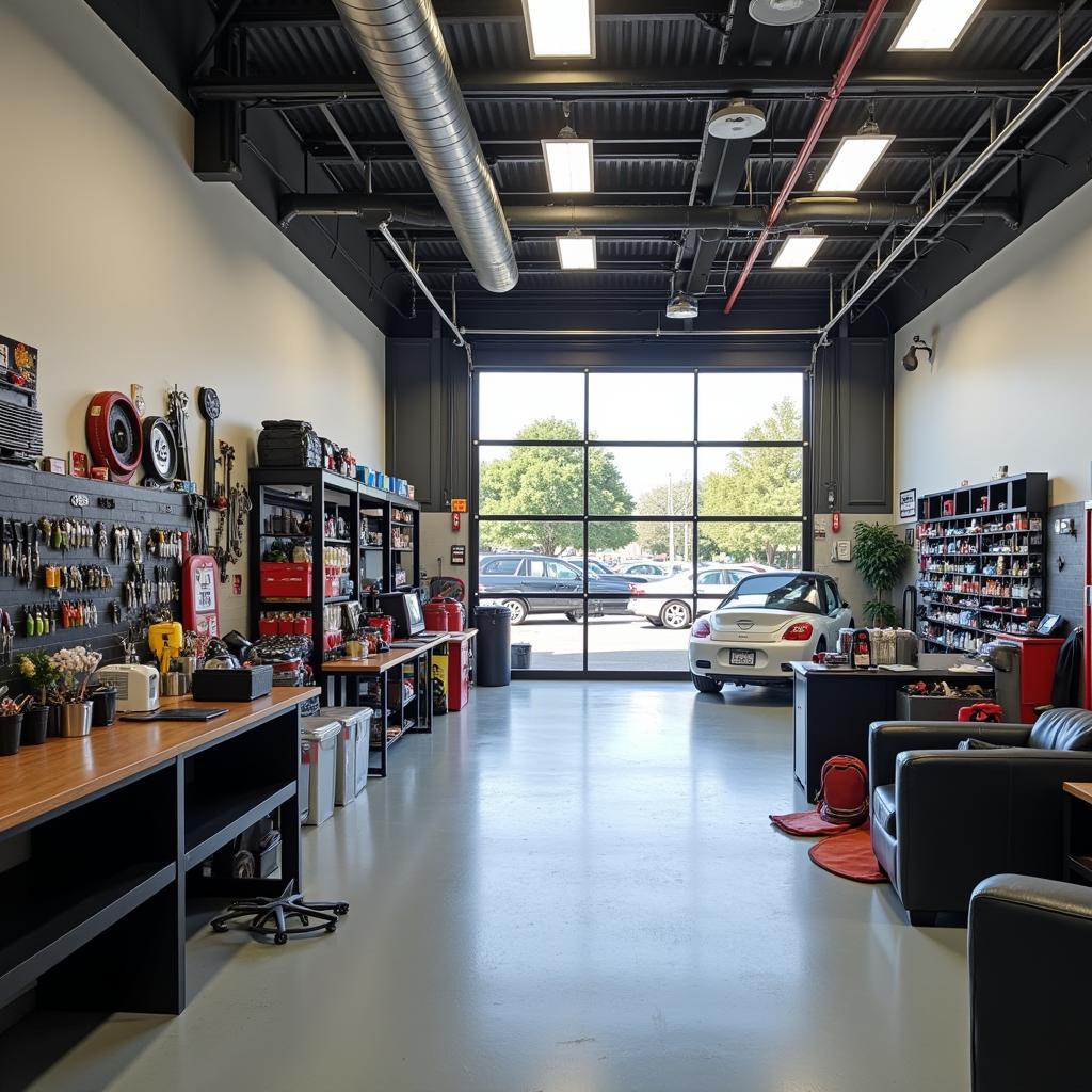 Modern and clean auto service center interior in Atlantic, IA