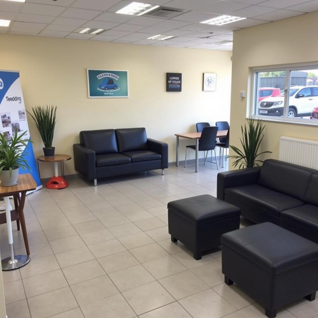 Comfortable and modern waiting area at Atlas Auto Service Blanchardstown.