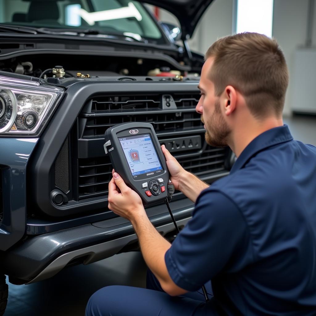 Auto 2000 Technician Performing Service