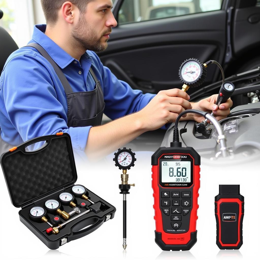 Auto AC Diagnostic Tools in Use