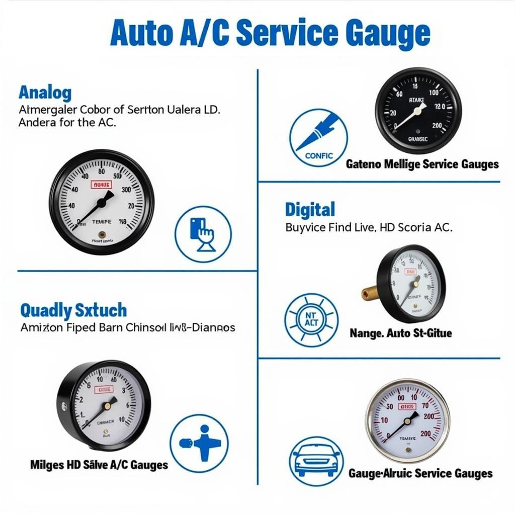 Different Types of Auto A/C Service Gauges