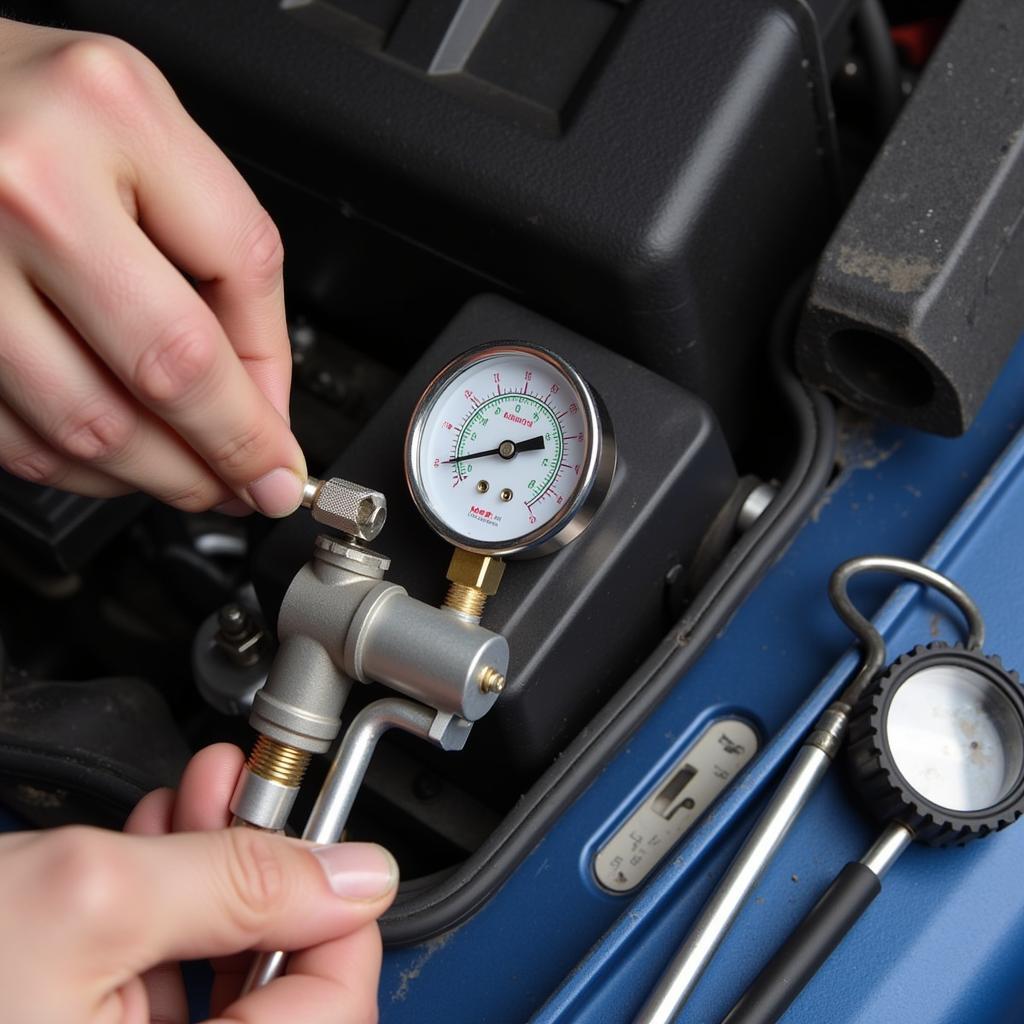 Auto AC Service Valve Maintenance