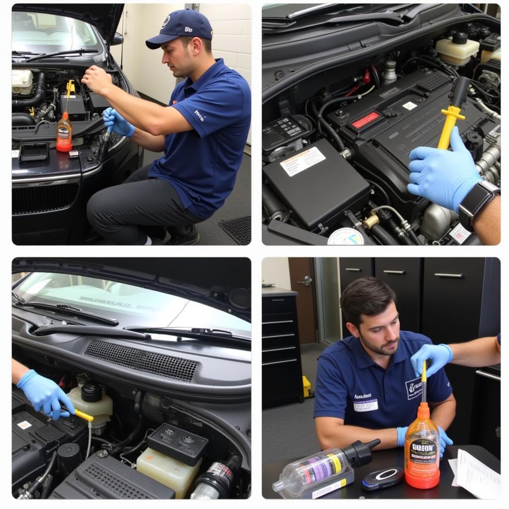 Auto AC System Leak Detection Process