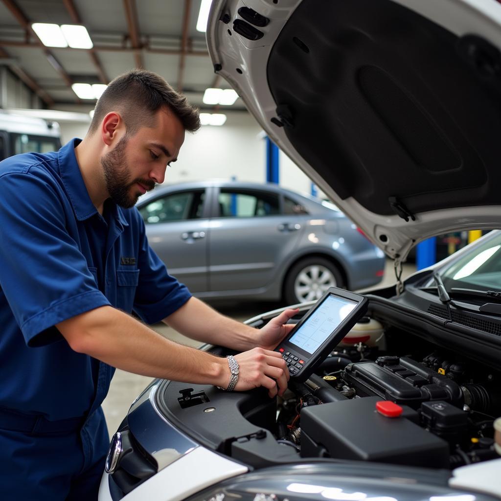 San Antonio Auto Mechanic Performing a Vehicle Inspection