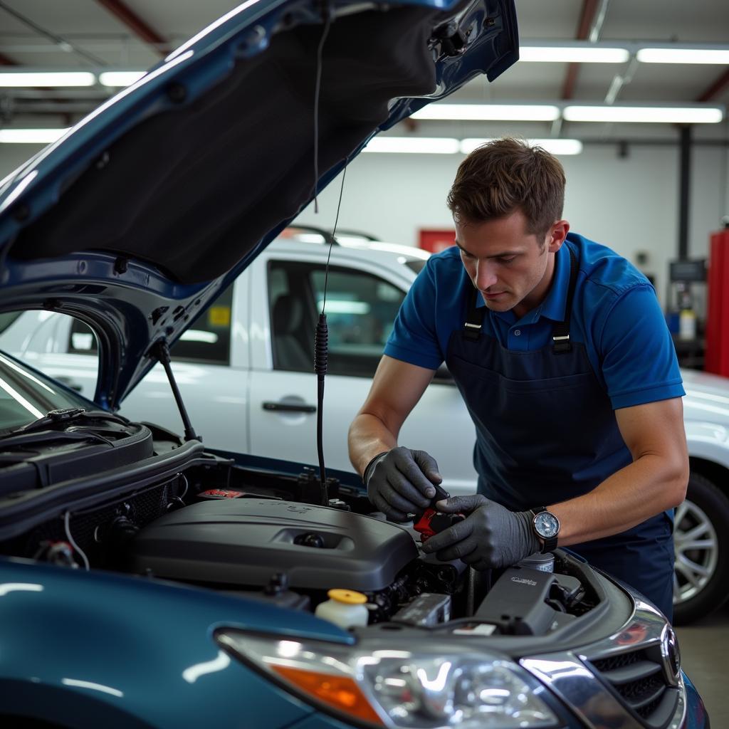 Mechanic Working on a Car in Coral Springs