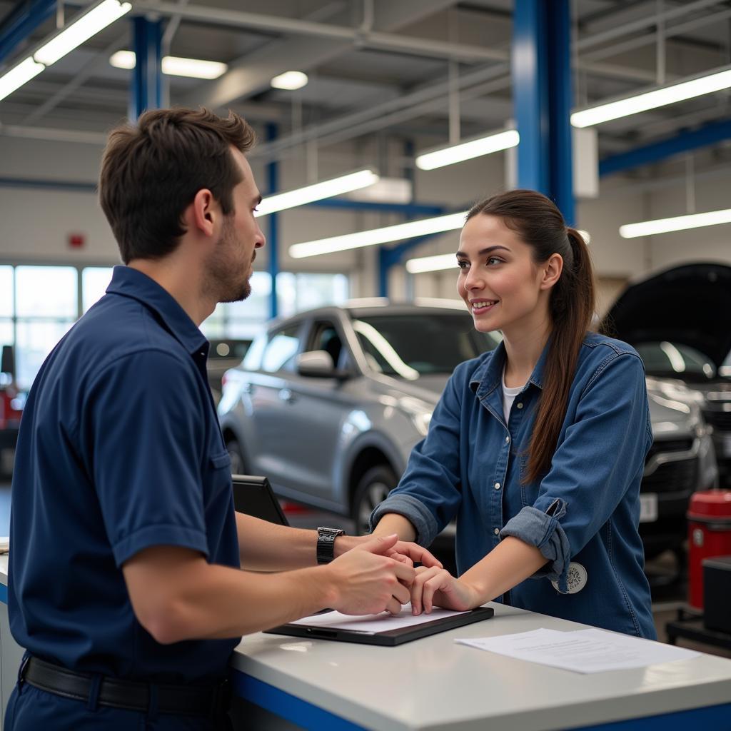 Auto Assistant Service Manager at Work