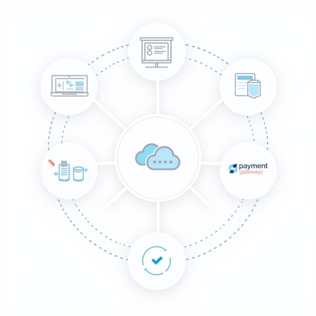 Diagram Illustrating Auto Billing Service Integration with Other Business Systems