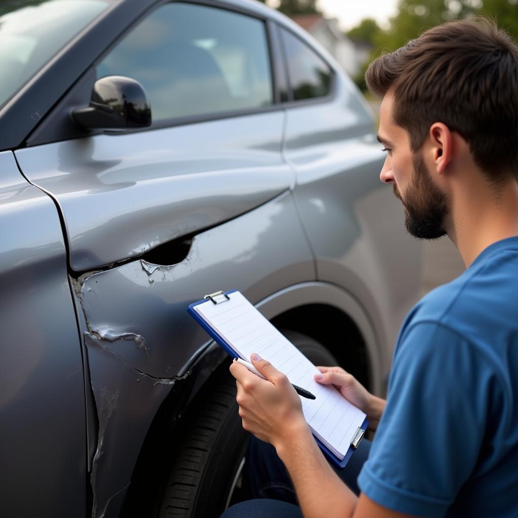 Assessing car damage for auto body repair in Lakewood, CO