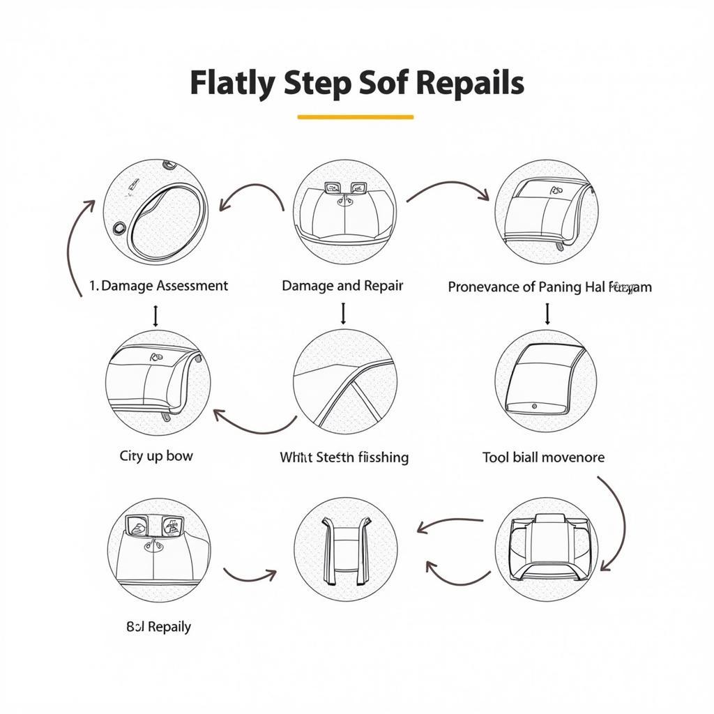 Auto Body Repair Process Step by Step Illustration