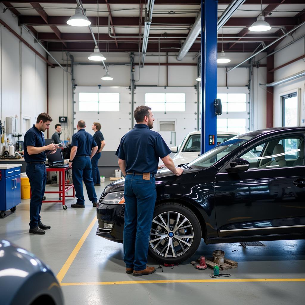 Auto body repair shop near North Plainfield, NJ offering various services.