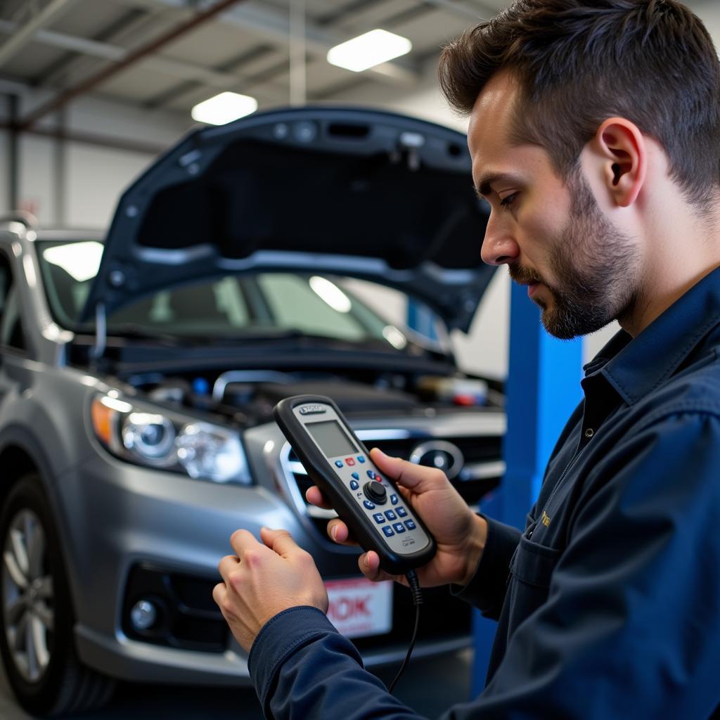 Mechanic Working on a Car in Spanish Fork, Utah