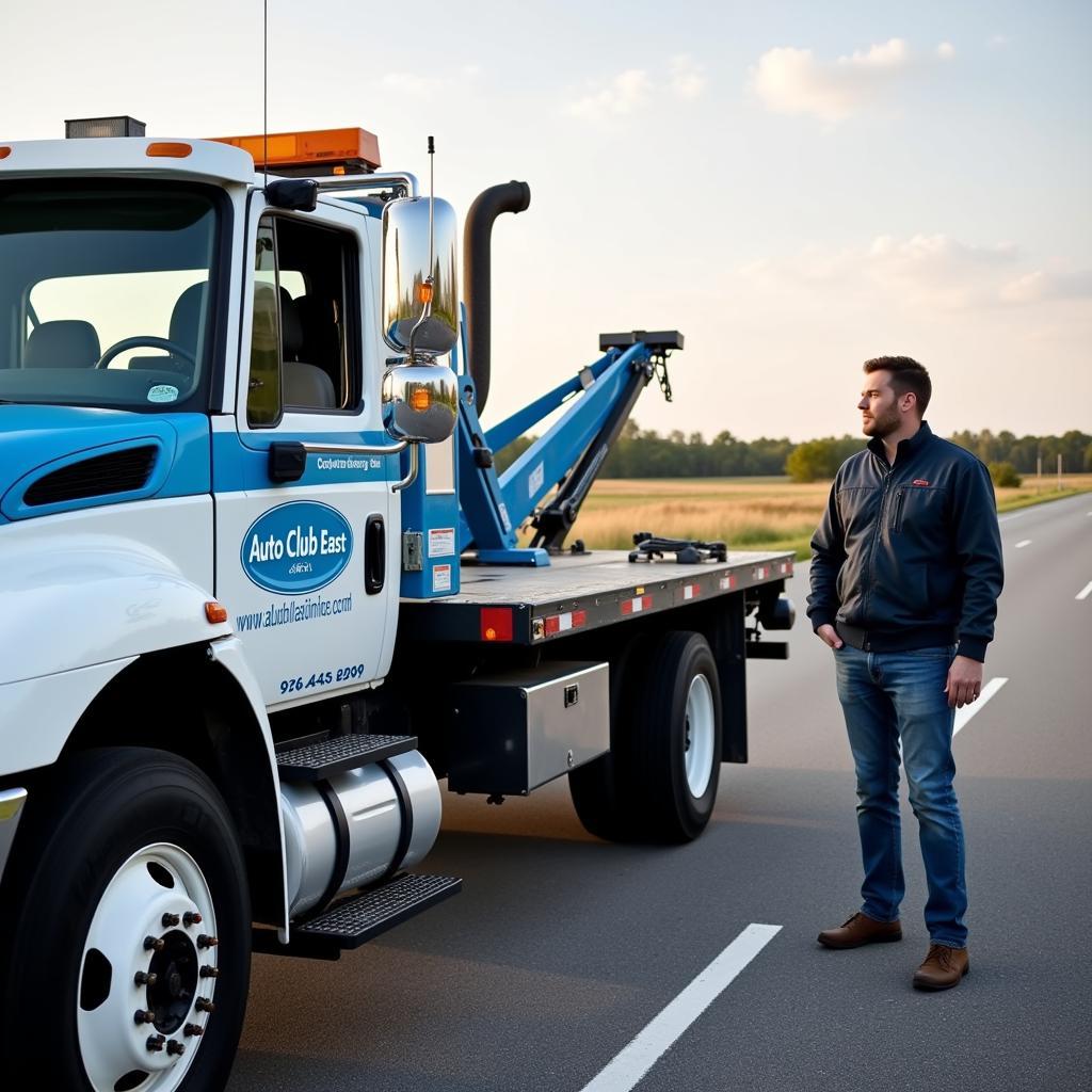 Tow Truck Providing Roadside Assistance