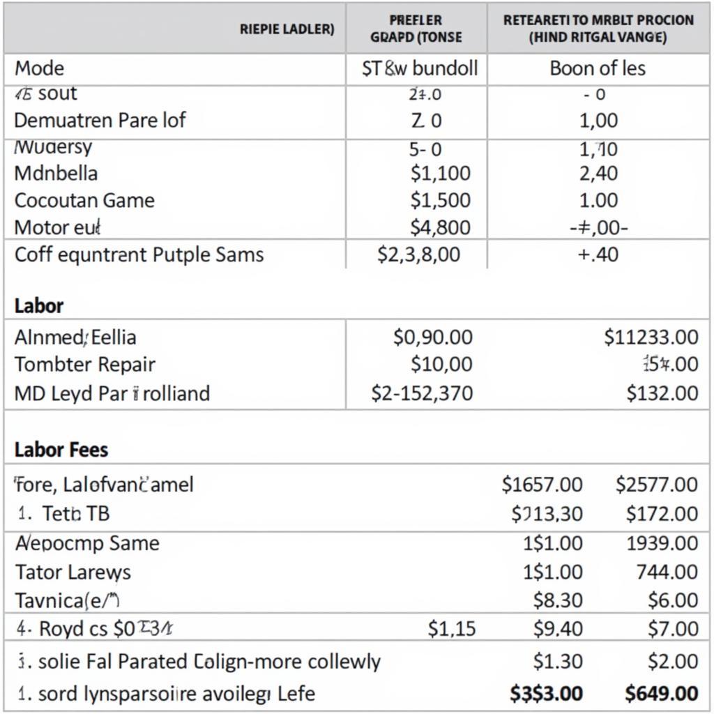 Auto Collision Repair Estimate