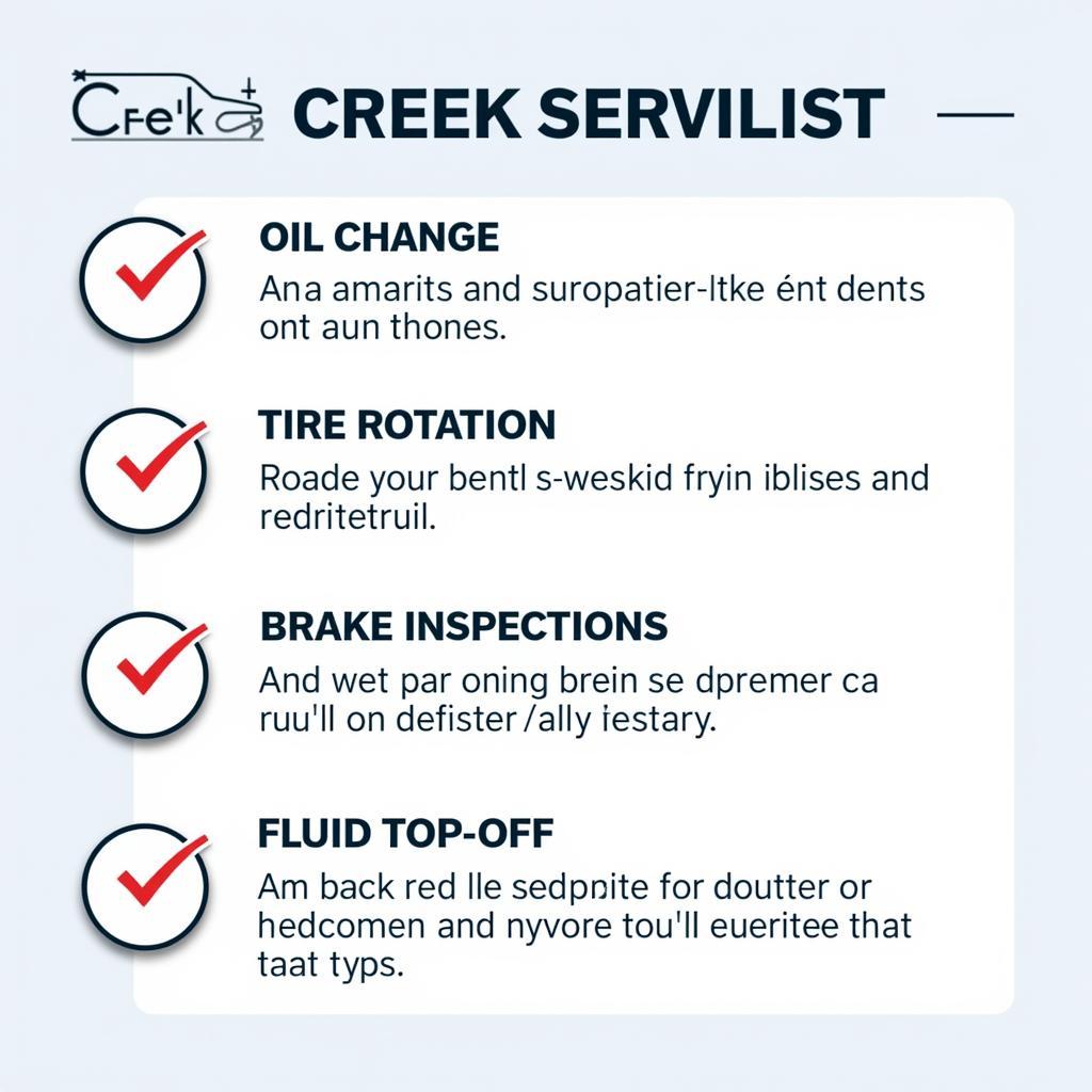 Essential Auto Creek Service Checklist