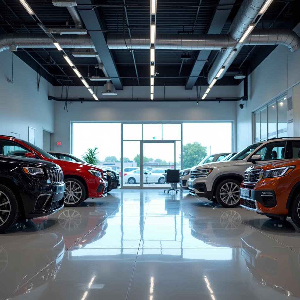 Auto Dealership Cleaning - Showroom Floor