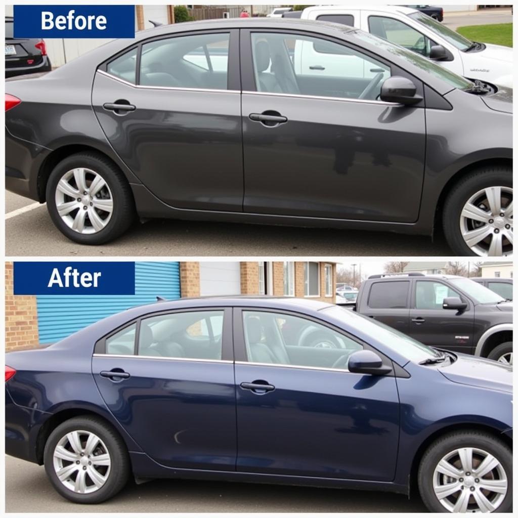 Auto Dent Removal Before & After in Plano