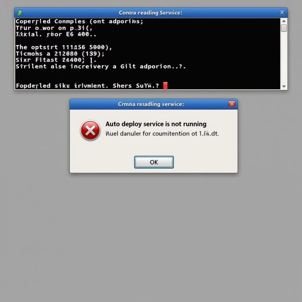 Auto Deploy Service Error Message Screenshot