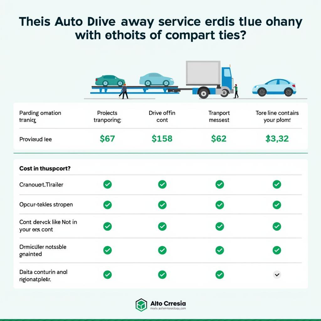 Auto Drive Away Service Cost Comparison