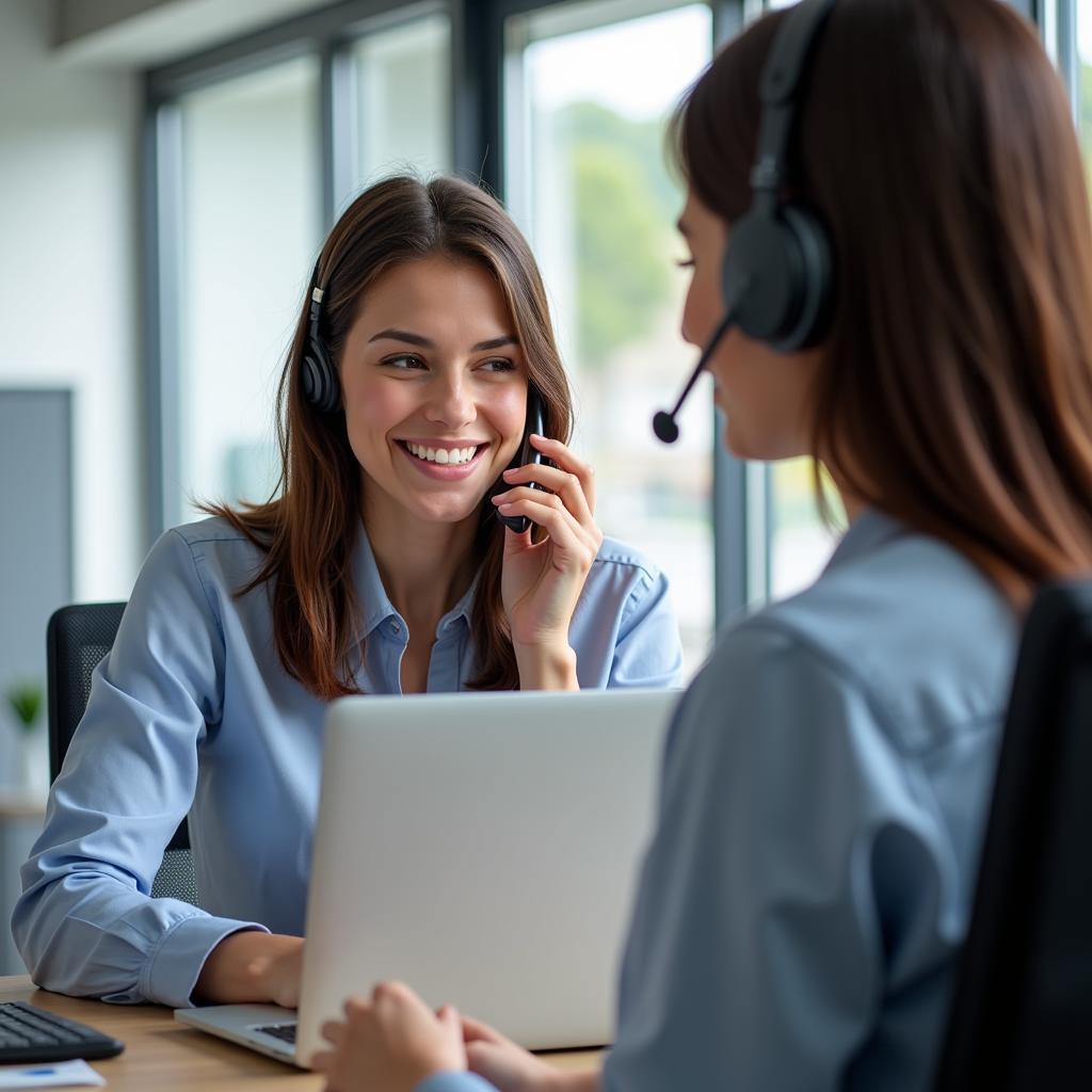 Auto Dynasty Customer Service Representative Assisting a Customer