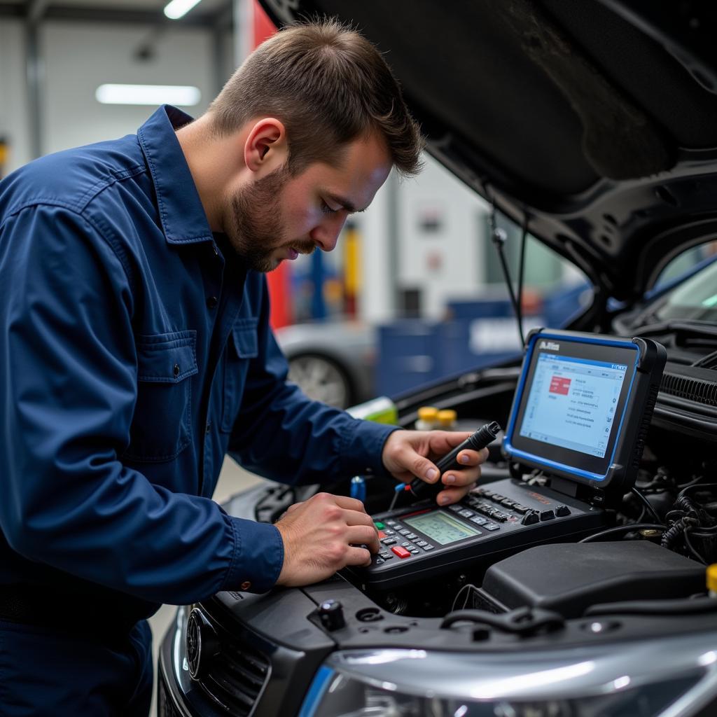 Modern Auto Electrical Diagnostic Tools in Use - 33609