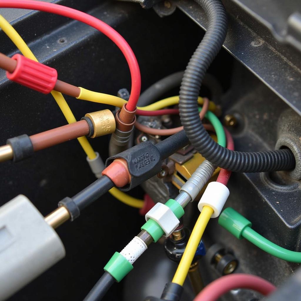 Intricate Wiring of a Car's Electrical System