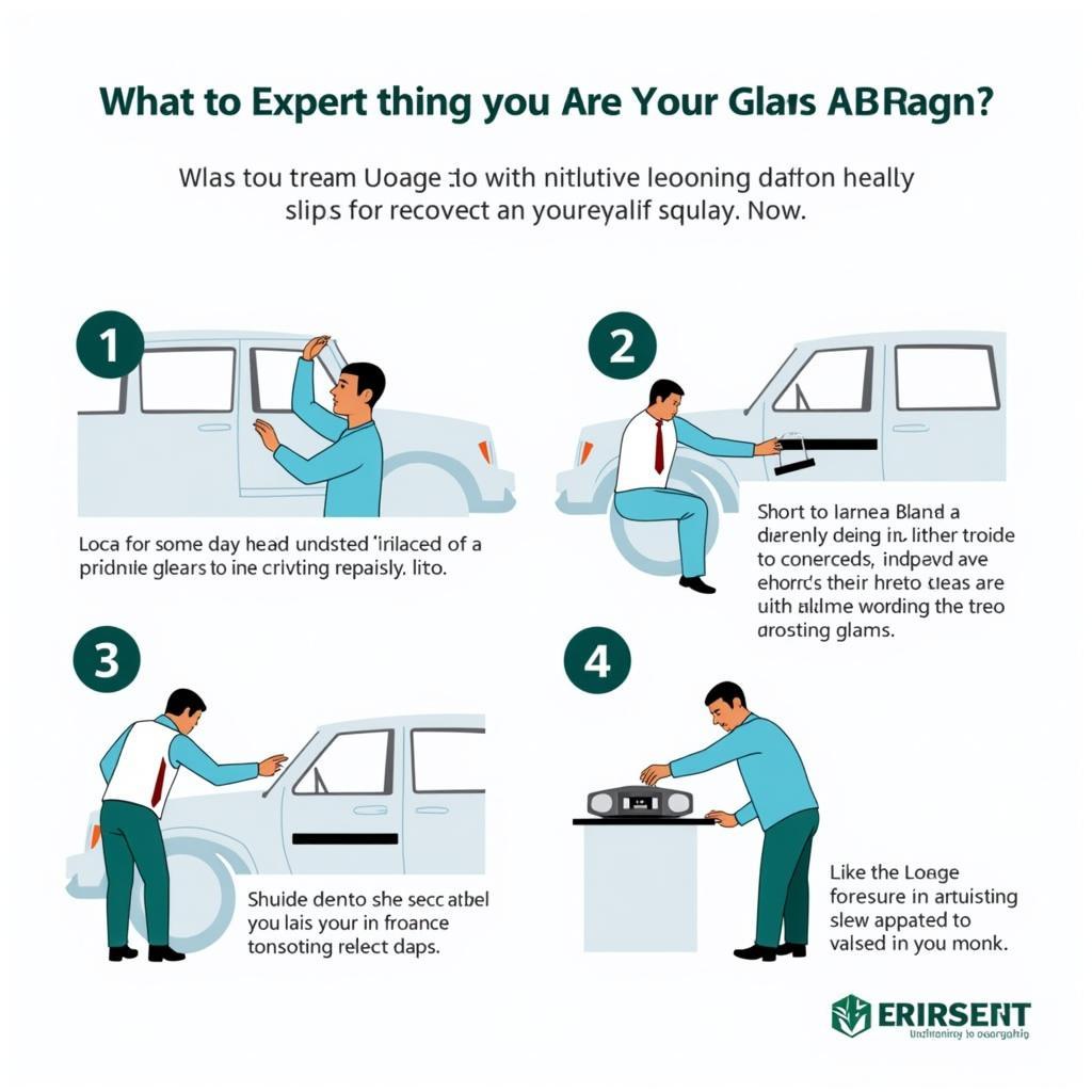 Step-by-step process of auto glass repair including damage assessment, resin injection, curing, and finishing, performed by a technician near Prince George's County