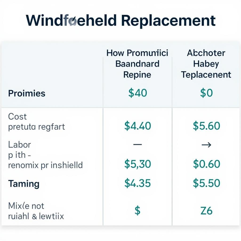 Auto Glass Replacement Cost Comparison in Tumwater