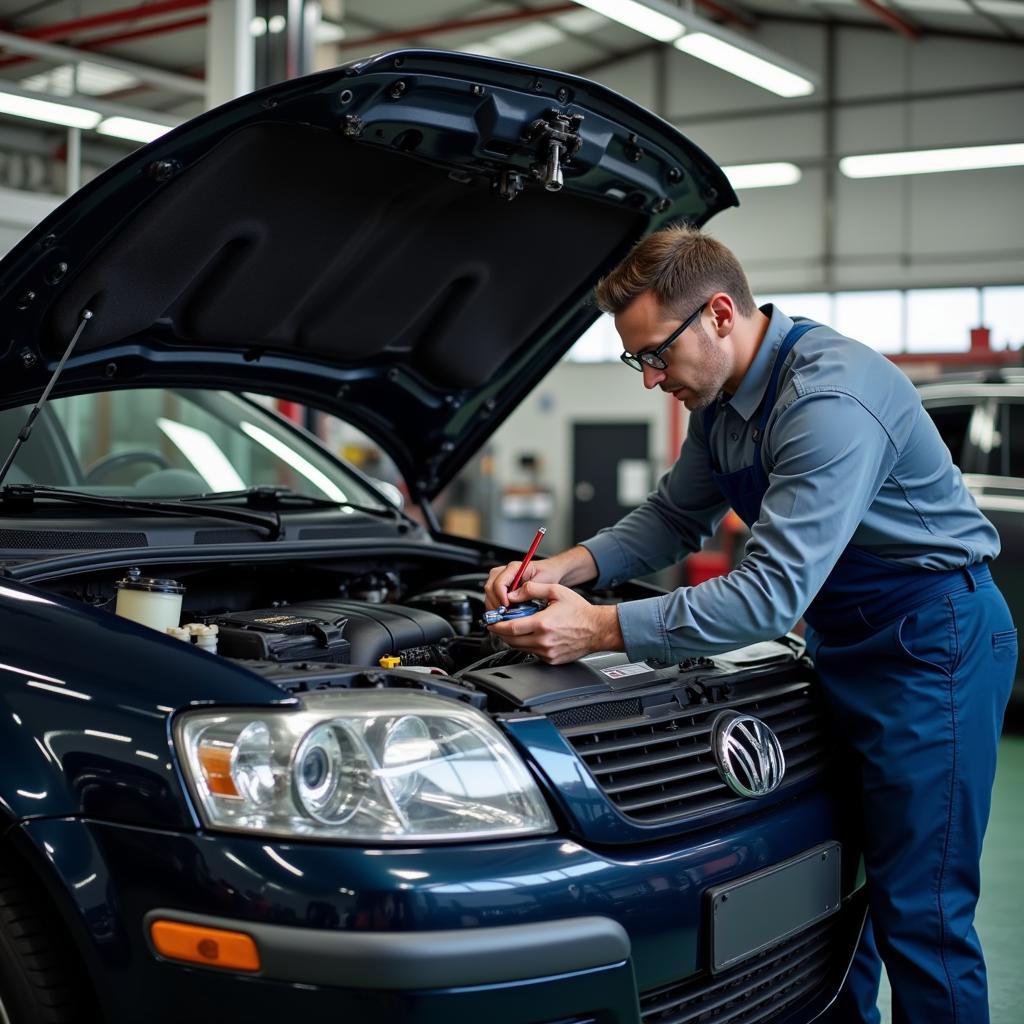 Pre-purchase inspection being conducted by a qualified mechanic