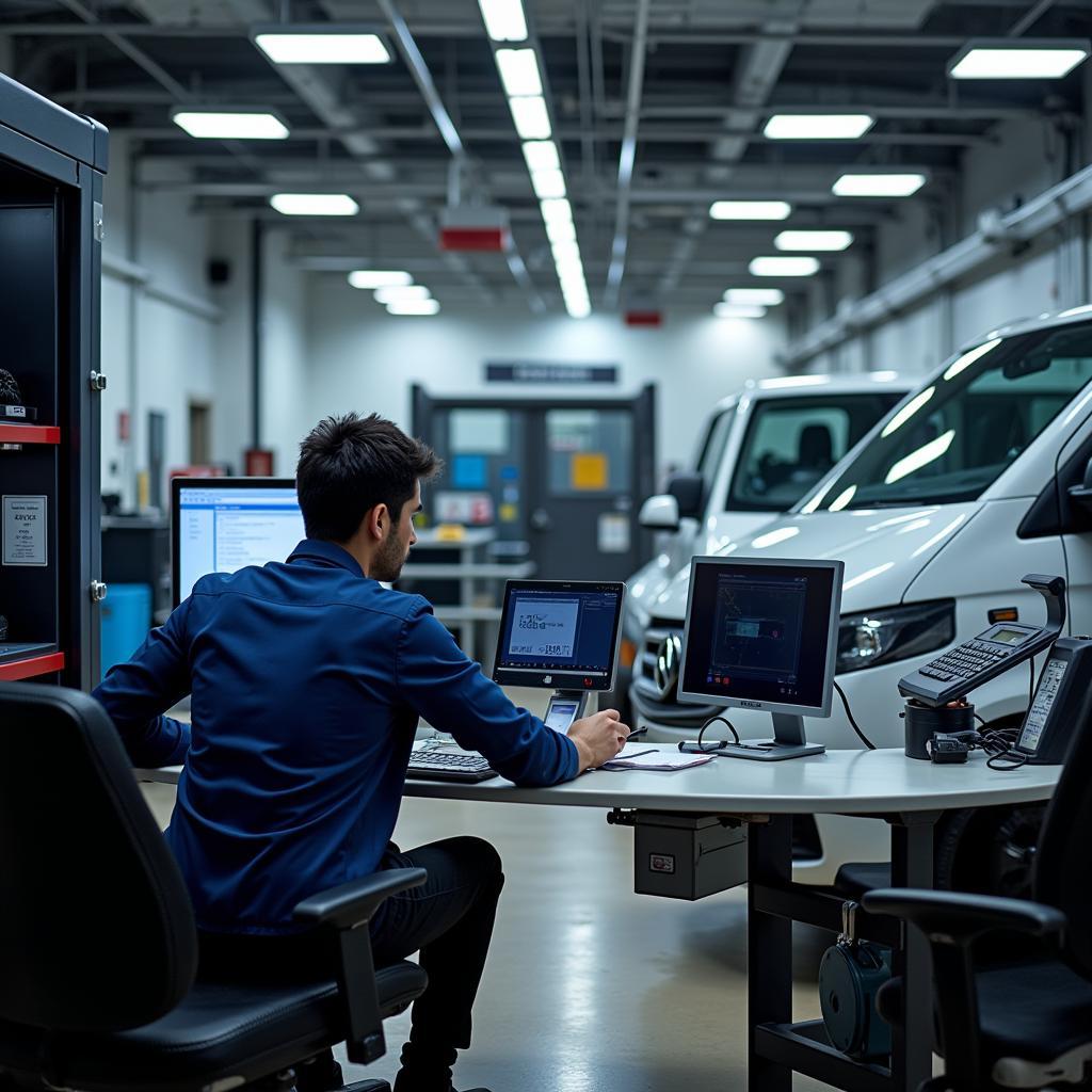 Modern Diagnostic Equipment in a Worli Auto Hangar