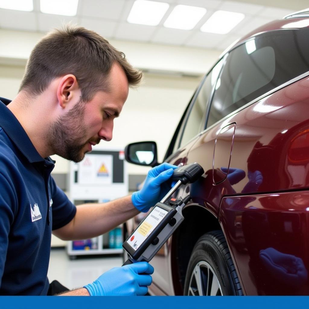 Auto ID Services Technician Performing Vehicle Identification