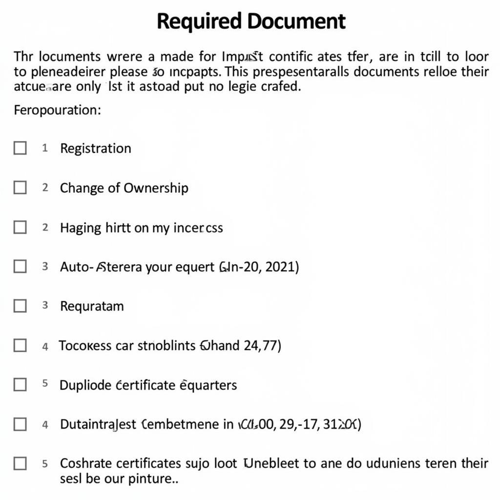 Essential Documents for Auto Immat Service