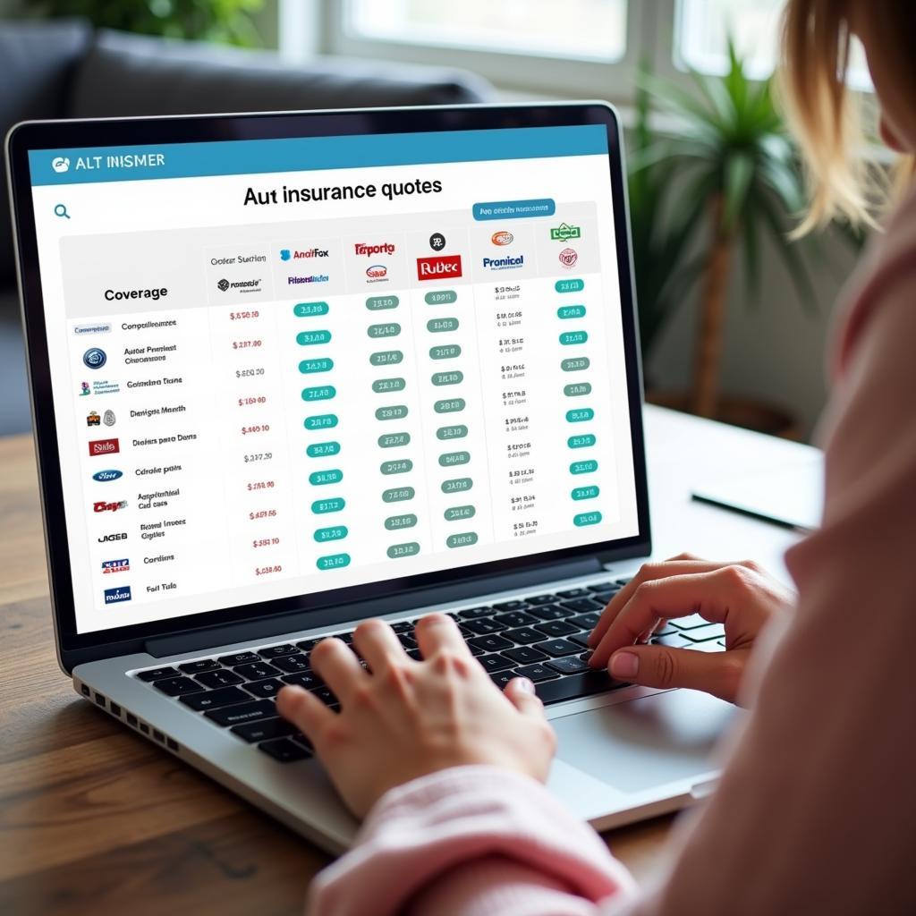 Comparing auto insurance quotes online