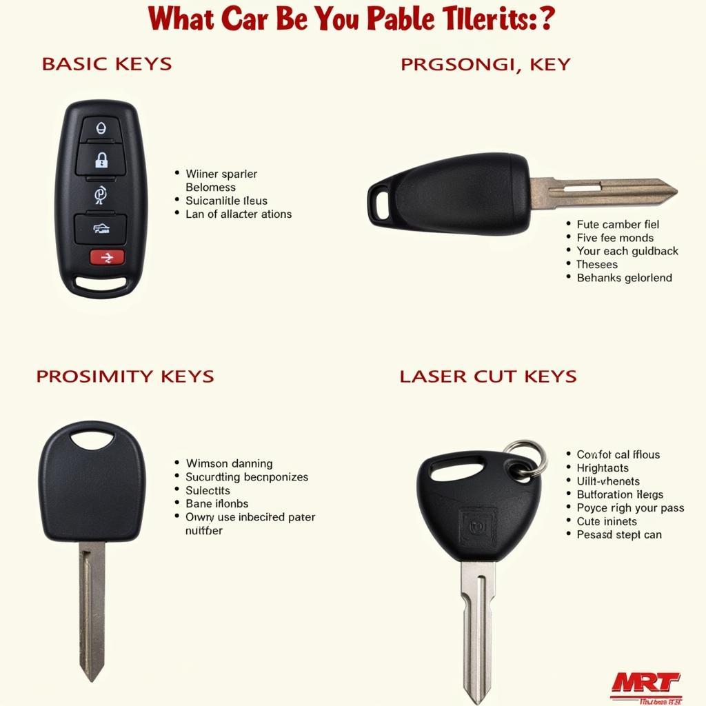 Different Auto Key Types in North Carolina