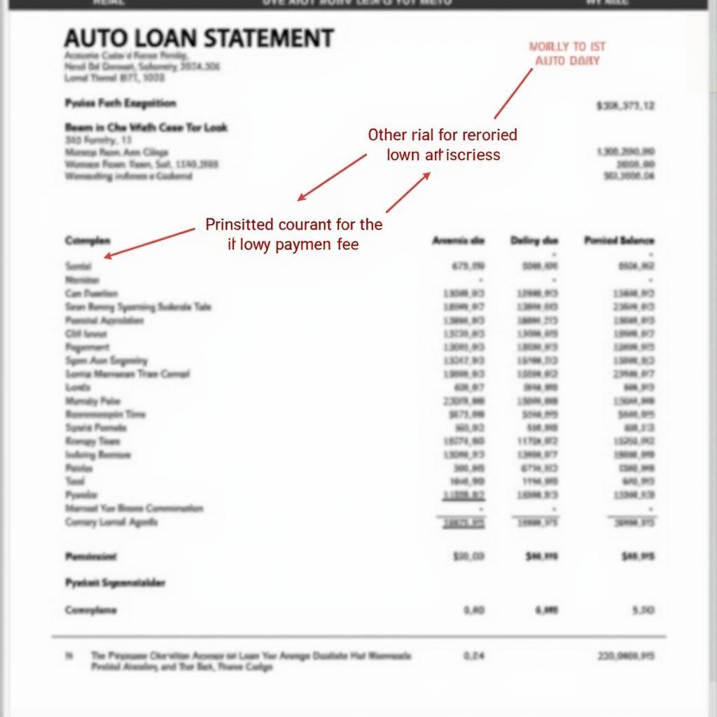 Understanding Your Auto Loan Statement