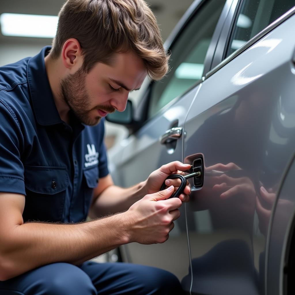 Auto Lockout Service Aurora Technician Working