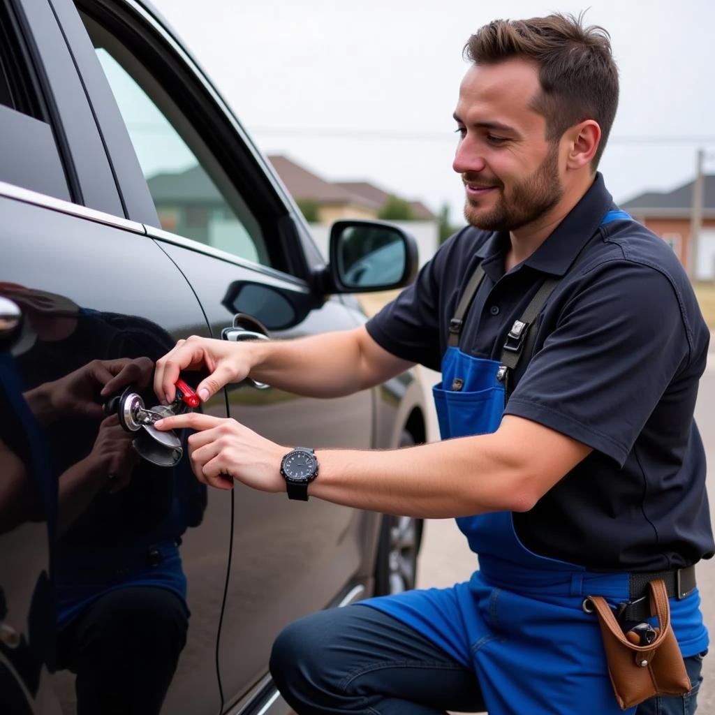 Technician Unlocking Car in Centennial CO